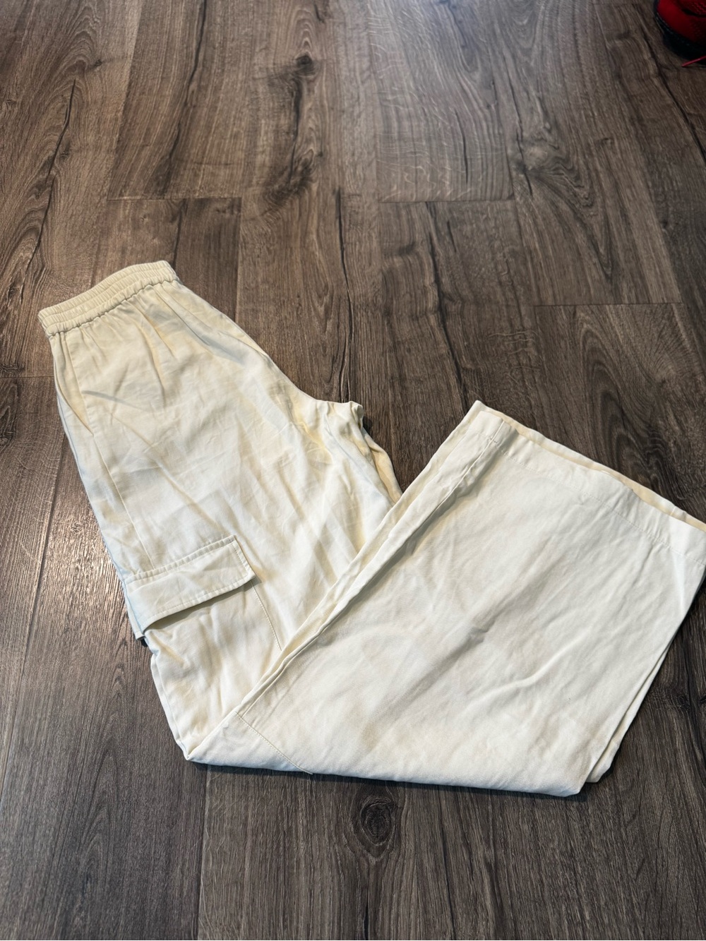 Anthropologie WAYF where are you from cream ivory cargo pants women size small